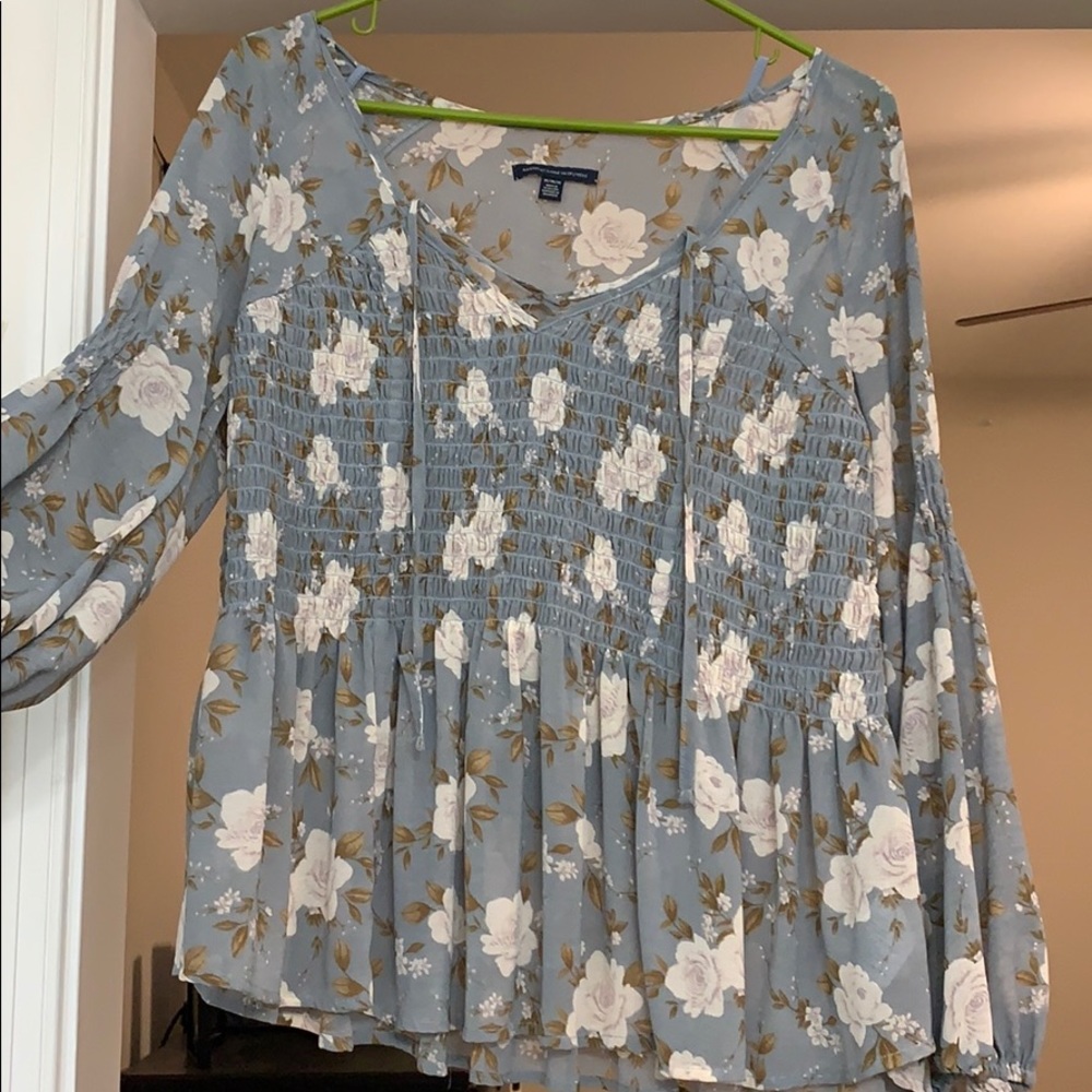 floral blouse with lining tank